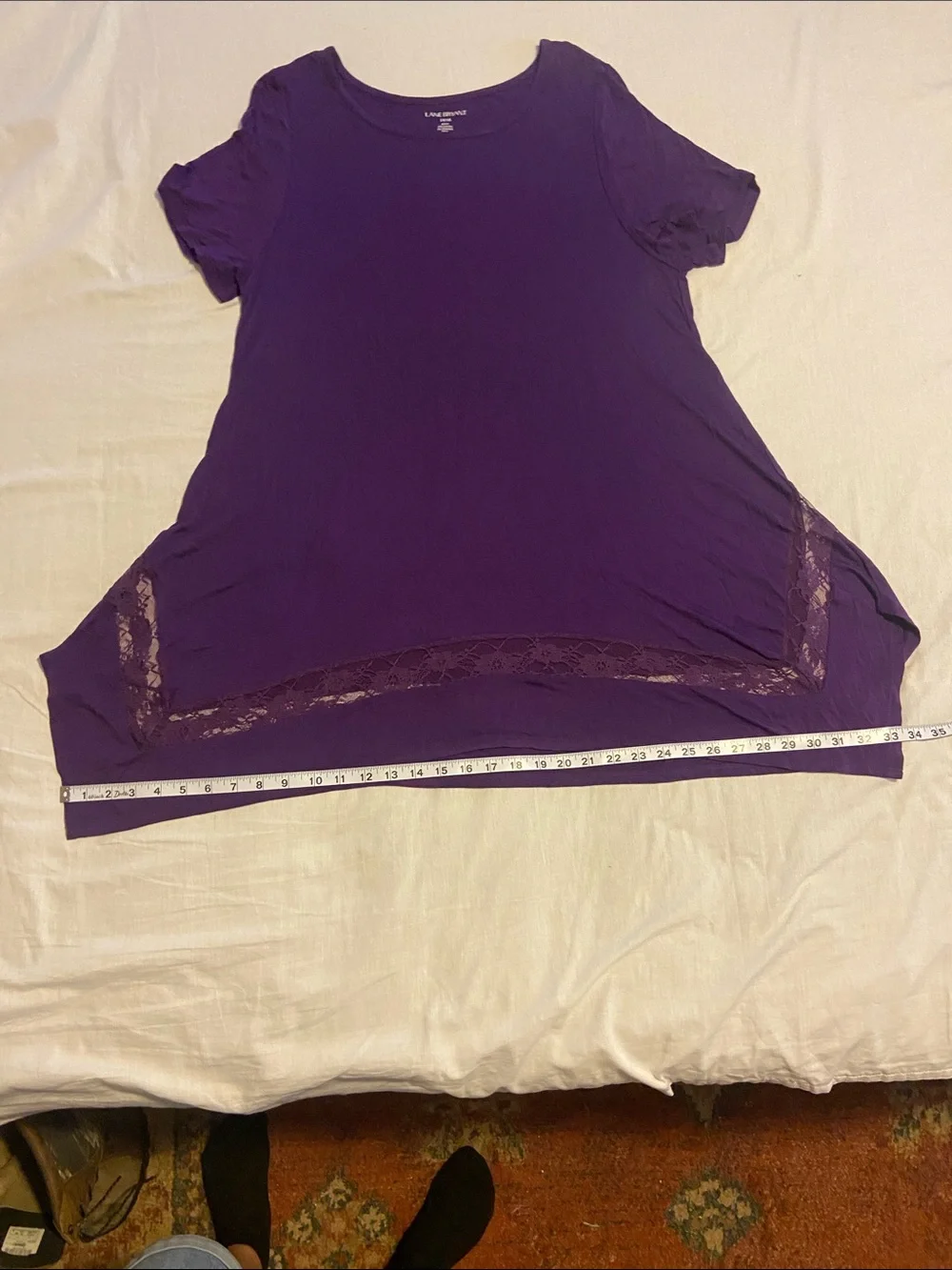 Lane Bryant Deep Purple Short Sleeve Tunic